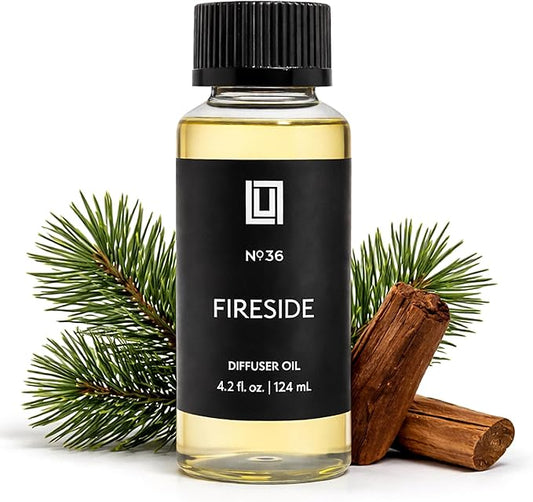 Aroma by Lulu - Fireside - Luxury Fragrance Oil for Waterless Cold Air Diffusers - Aromatherapy Fragrance Oil Blend for The Home or Office