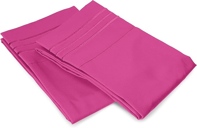 Elegant Comfort Premium Hotel Quality 2-Piece Pillowcase Set, Luxury & Softest 1500 Thread Count Egyptian Quality Bedding Pillowcases, Wrinkle and Fade Resistant