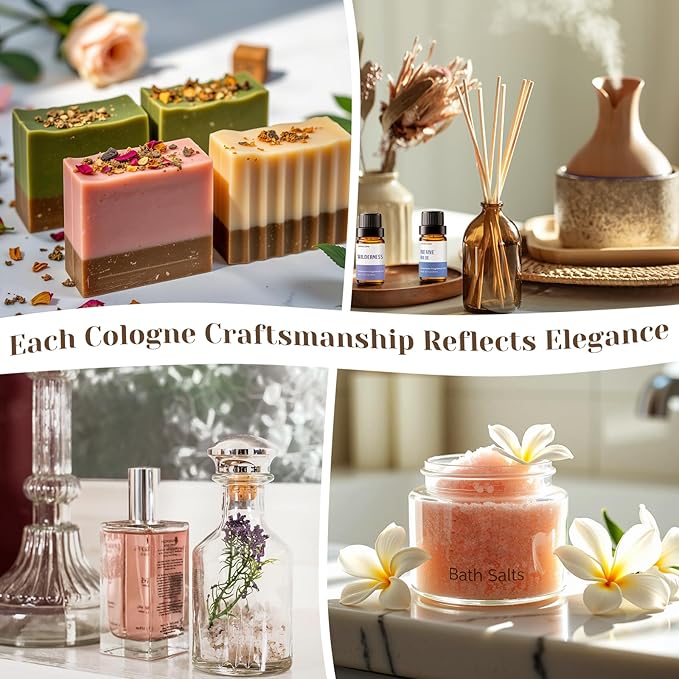 Fragrance Oil, Cologne Oils for Men, Aromatherapy Essential Oils Set for Candle & Soap Making (6x10ML) - Luxe Empire, Polished Gent, Bayberry Breeze Aromatherapy Oils for Men