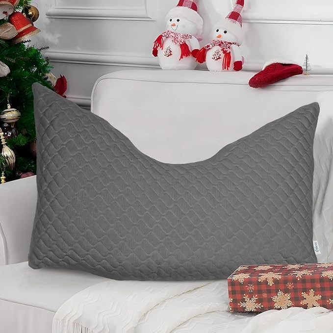 CHxxy Side Sleeper Pillow for Neck &Shoulder Reilef, Ergonomic Design Medium Firm Pillow, 2 packs Queen Size Bed Pillows for Sleeping, Cross Cut Memory Foam Pillows for Back, Stomach and Side Sleepers