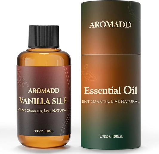 AROMADD AROMADD Vanilla Silk Diffuser Oil Inspired by Luxury Hotel Scent 3.38 Fl Oz (100ml), Aroma Diffuser & Hotel Fragrance Diffuser Oil, Essential Oil Diffuser for Aromatherapy, Long-Lasting