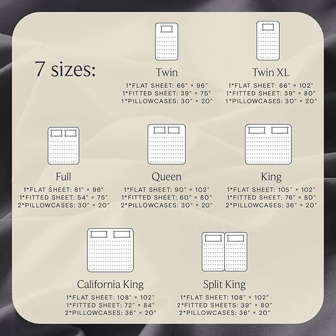 LuxClub 4 PC Queen Sheet Set, Sheets Queen Size, Deep Pockets 18" Wrinkle Free Cooling Sheets Machine Washable Hotel Bedding Silky Soft - Dark Grey Queen