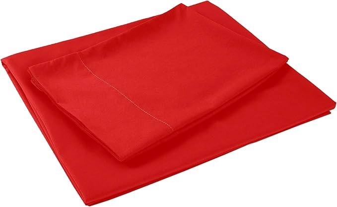 Sfoothome King Sheets Set - Hotel Luxury 4-Piece Bed Set, Extra Deep Pocket, 1800 Series Bedding Set, Wrinkle & Fade Resistant, Sheet & Pillow Case Set (King, Red)