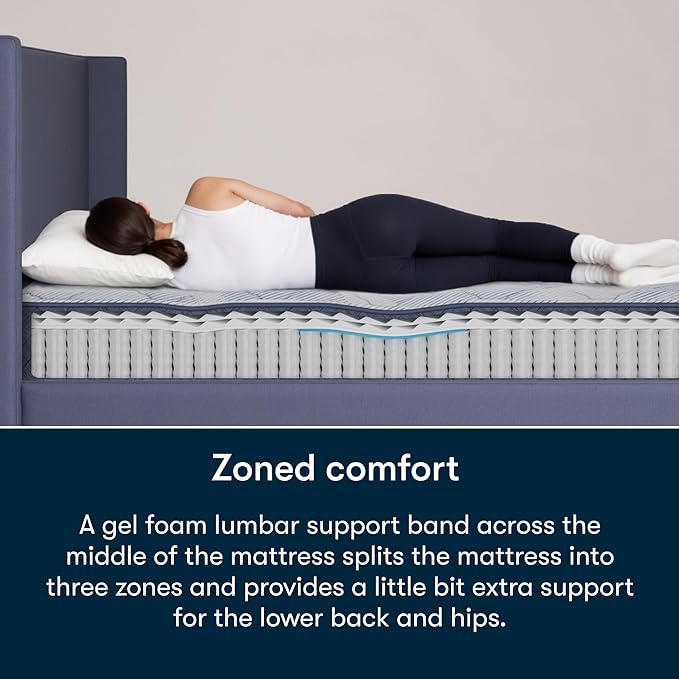 Serta Five Star Mattress Tranquility 10-Inch Medium – Cal King– Zoned Lumbar Support, Pressure Relief, Cooling Foam – Bed-in-a-Box– 100 Night Trial, 10-Year Limited Warranty