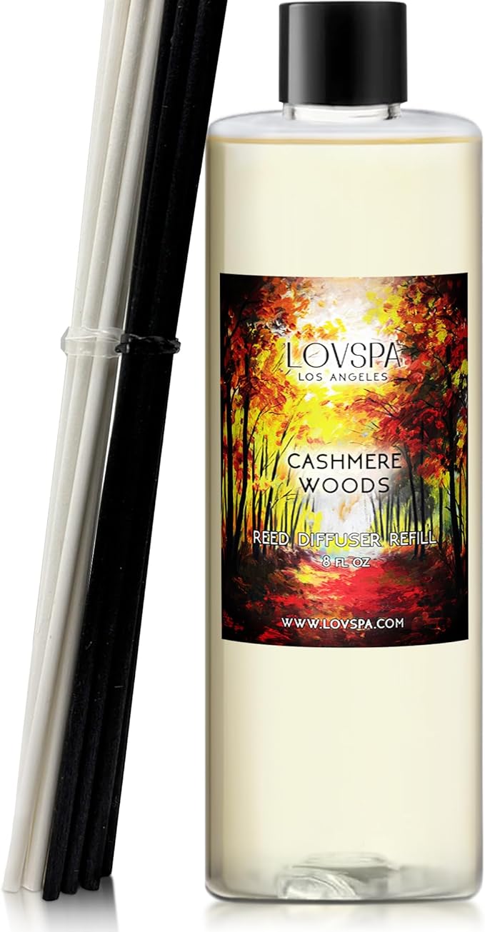 Cashmere Woods Diffuser Oil Fall Scented Oils for Reed Diffusers - Long-Lasting & Natural Home Fragrance, Scented Oil for Diffusers, USA Made, 8 oz