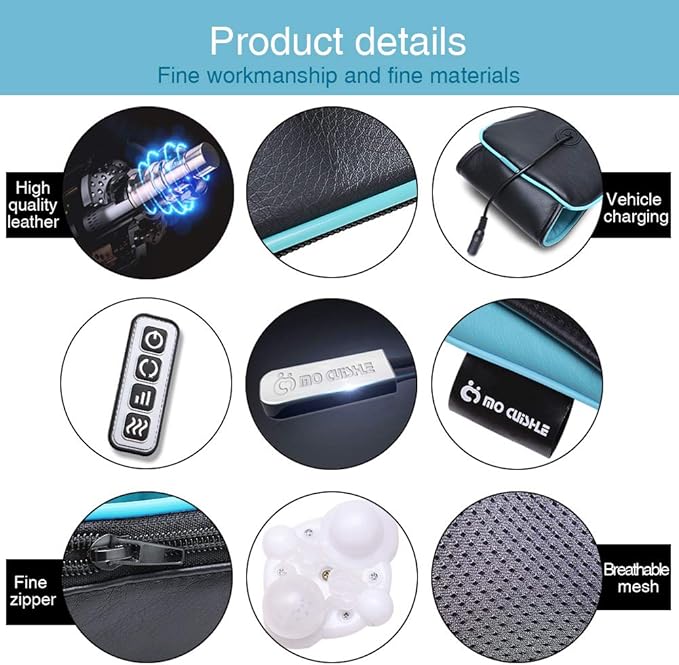 Mo Cuishle Fathers Day Dad Gifts, Shiatsu Back Shoulder and Neck Massager with Heat, Electric Deep Tissue 4D Kneading Massage, Best Gifts for Women Men Mom Wife Husband her him, Mothers Day, Christmas