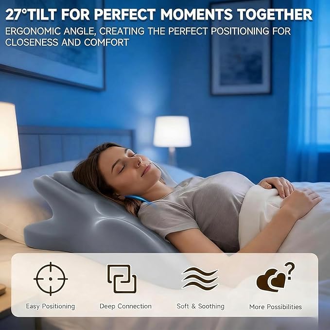 Sleeping Pillow on the Bed, Multifunctional Prone Position Prone Pillow, Prone Sleeping, Prone Playing with Mobile Phones, Reading Tools, and Fun Pillows (Grey)