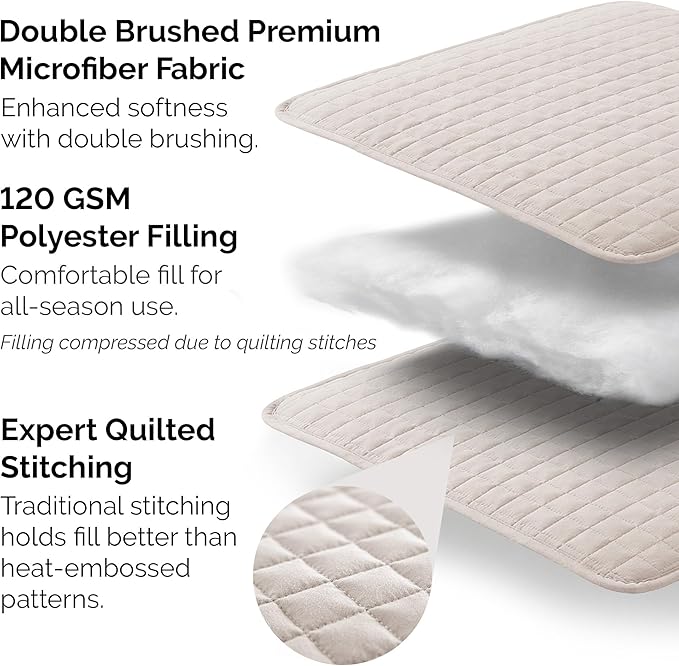 Southshore Fine Living, Inc. King Quilt Bedding Set, Quilted Coverlet Bed Spread for California Kings, Luxury Bedding King Size Quilt Bedding Set, Lightweight Quilted Bedspread w/Shams, Natural Beige