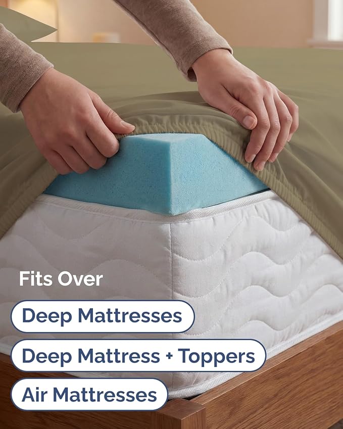 Extra Deep Twin XL Sheet Set - 3 Piece Breathable & Cooling Bed Sheets - Easily Fits 18 to 24 inch Mattress - Ultra Soft, Wrinkle & Fade Free w/ Extra Deep Pockets - Comfy Hotel Luxury Bedding - Khaki