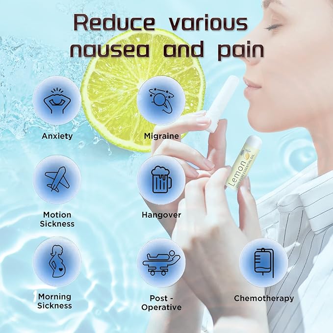 Hion Nausea Relief Inhaler-Lemon, Natural Essential Oils Inhalers