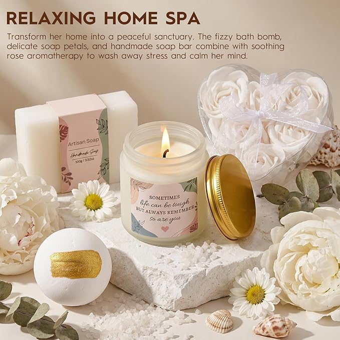 Get Well Soon Self Care Gifts for Women After Surgery Recovery, Sympathy Comfort Care Package, Inspirational Encouragement Condolence Gift Basket, Thinking of You Spa Gift Sets with Blanket & Tumbler