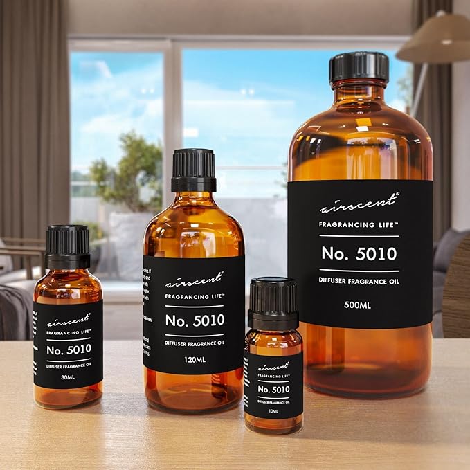 AirScent No. 5010 Perfume Dupe Diffuser Oil Inspired by T. Ford's Cherry Parfum - Black Cherry Vanilla & Cherry Liqueur - 120 mL Fragrance Oil for Ultrasonic and Waterless Diffusers and Crafting