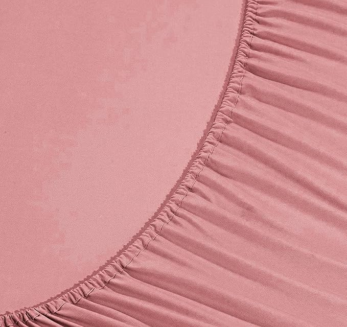 Elegant Comfort Luxury Soft Bed Sheets 1500 Premium Hotel Quality Microfiber Softness Wrinkle and Fade Resistant (6-Piece) Bedding Set, King, Dusty Rose