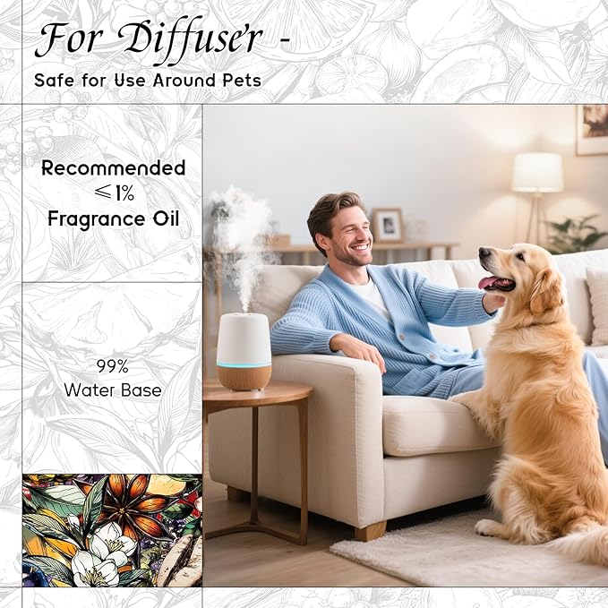 HIQILI Beach Walk Fragrance Oil for Diffuser & Humidifier, Candle & Soap Making, Luxury Hotel Scents, Perfect as a Gift - 5.07 Fl Oz