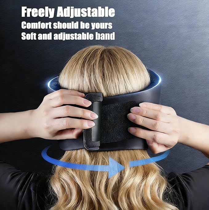 ANTETOKO®Integrated Soundproof Sleep Eye Mask for Men Women,100% Blocking Light 3D Contoured Sleeping Mask for Side Sleeper,Zero Pressure with Adjustable Headband for Night Sleeping,Work Nap