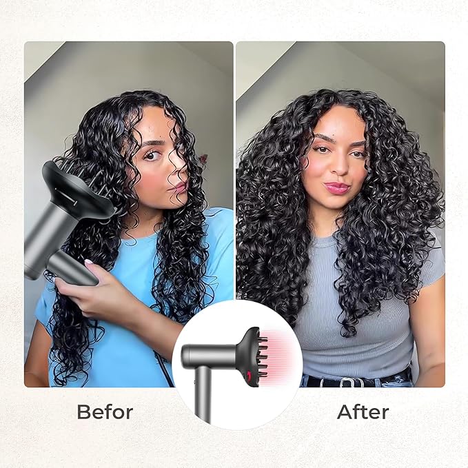 TYMO Adjustable Hair Diffuser, Magnetic Diffuser Attachment Compatible with TYMO AIRHYPE & AIRHYPE Lite Only, Perfect for Curl Definition and Volumizing Styling