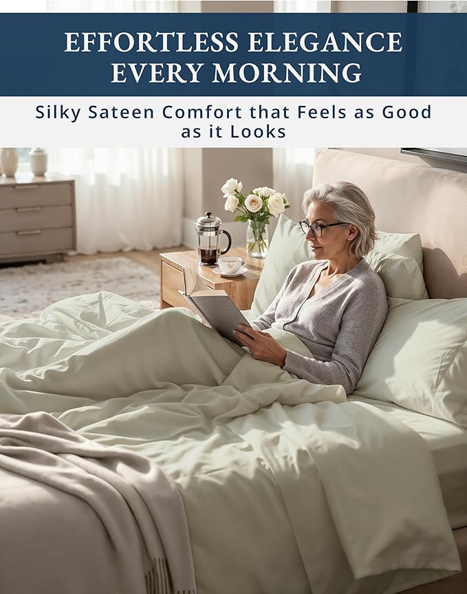 LANE LINEN 100% Egyptian Cotton Bed Sheets Full Size - 1000 Thread Count, 15 inch Deep Pocket Full Bedding Set, Naturally Temperature Regulating Cooling Fade Resistant Cotton Sheets Full - Linen