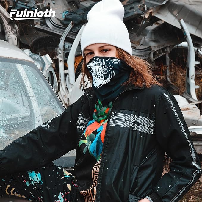 Fuinloth Balaclava Ski Mask, Motorcycle Summer Thin Cooling UV Protection Neck Gaiter for Men/Women