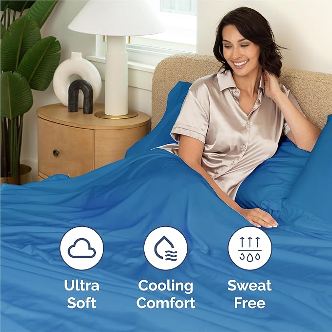 King 6 Piece Sheet Set - Comfy, Breathable & Cooling - Hotel Luxury Bedding for Women, Men, Kids, Teens & Children - 1 Flat & 1 Fitted Sheet & 4 Pillowcases w/ Deep Pockets - Wrinkle Free - Royal Blue