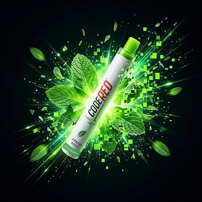 Code Red V-Aid Mullein Mint Herbal Diffuser 10-Pack Set - Original Detox Blend Sticks with Mullein, Thyme & Cool Mint - Plant-Based, Pocket-Sized Reset Ritual - U.S. Lab Tested - 10 Count