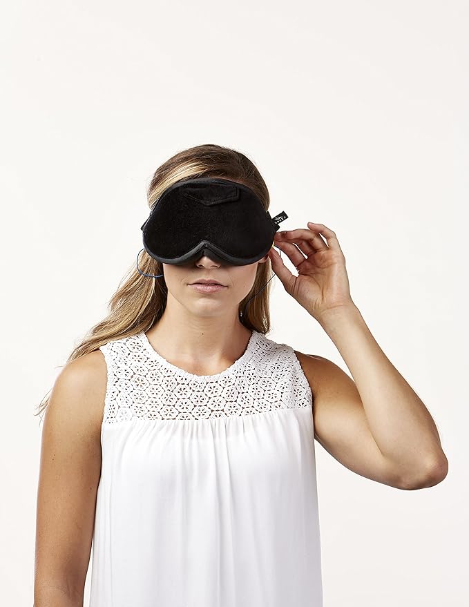 Block Out Lightweight Sleep Eye Shade with Earplugs, Navy , 0.15 Pound