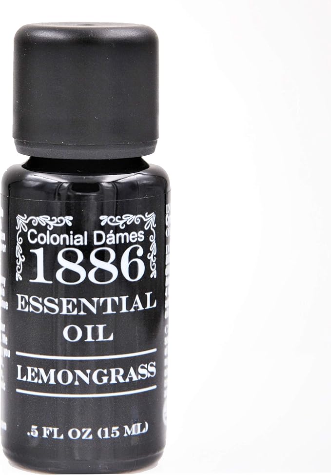 Colonial Dames Lemongrass Essential Oil (0.5 oz) – 100% Pure Therapeutic Grade Diffuser Oil – Vegan Essential Oils for Healthier Life