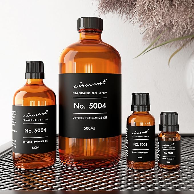 AirScent Fierce-Inspired Diffuser Oil - No. 5004 A and F Perfume Dupe - Premium Fragrance Oil Blend for Ultrasonic and Waterless Diffusers and Crafting - 10 ml, 0.34 fl oz Glass Bottle with Dropper