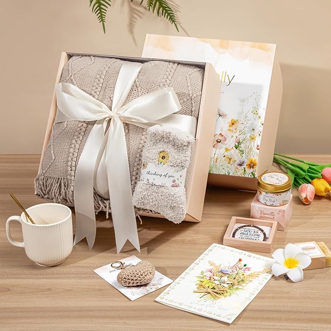 Mothers Day Gifts for Mom Wife Grandma Her Friends Sister,Birthday Gifts for Women Mom Daughter, Get Well Self Care Gift,Sympathy Gift Baskets Spa Gifts Set Thinking of You Inspirational Gift