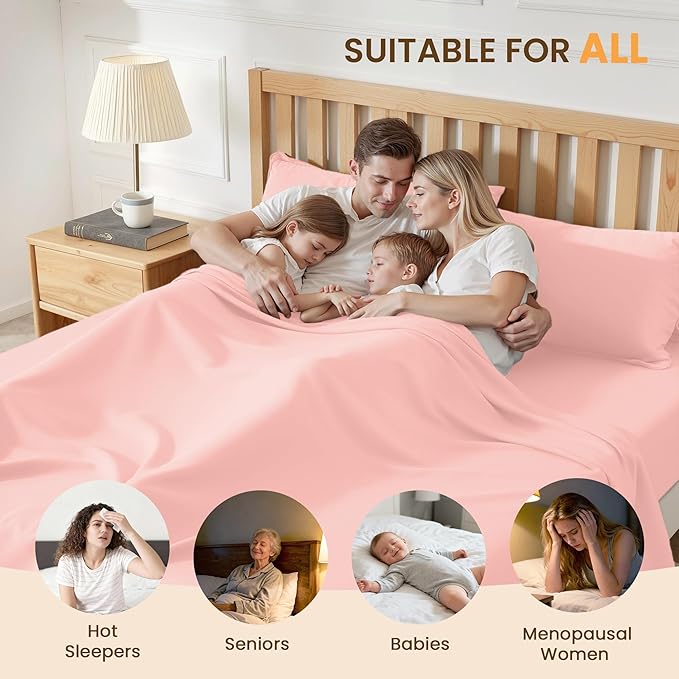 Twin Size 3 Piece Bed Sheet Set - Ultra Imitation Cotton-Premium Breathable & Cooling Sheets - Hotel Luxury Bed Sheets Deep Pocket up to 15"- Wrinkle, Fade, Stain Resistant (Baby Pink, Twin)