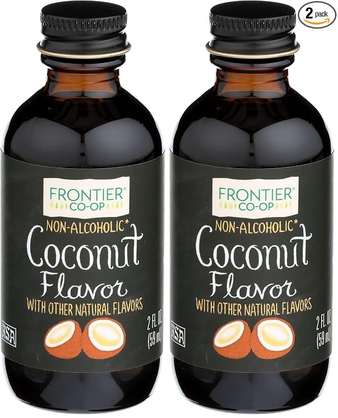 Frontier Co-op Coconut Flavor, Non-Alcoholic, 2 ounce bottle (Pack of 2)