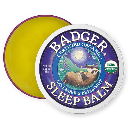 Badger - Natural Sleep Balm, Lavender & Bergamot, Relaxing and Calming Balm for Children and Adults, 2 oz