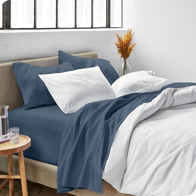 Bare Home Twin XL Sheet Set - 1800 Ultra-Soft Microfiber Twin Extra Long Bed Sheets - Double Brushed - Deep Pockets - Easy Fit - 3 Piece Set - Bedding Sheets & Pillowcases (Twin XL, Bering Sea)