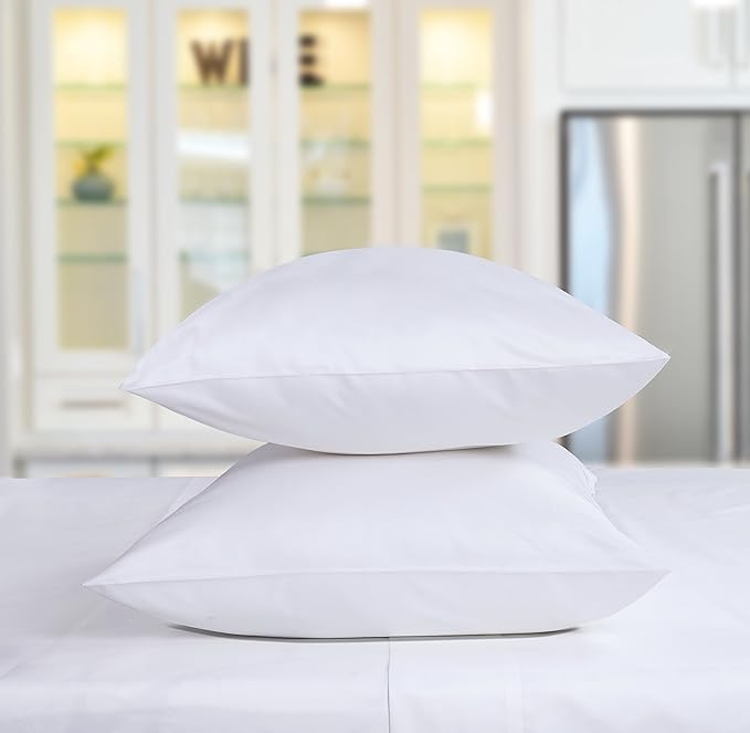 Threadmill Luxury King Size Pillow Cases 2 Piece Set | 800 Thread Count Sateen Weave | 100% Cotton Pillow Covers | Extra Long Staple Cotton | Silky Soft Hotel White Pillow Protectors