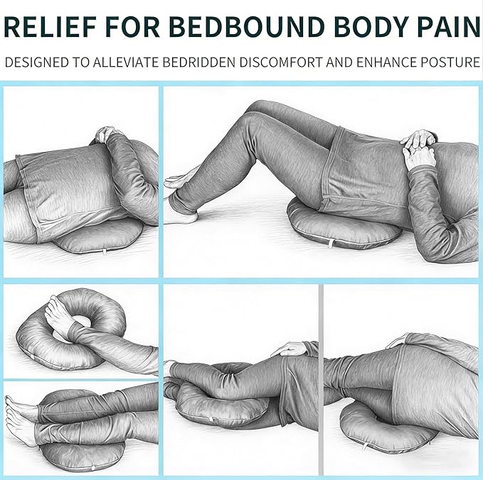 Pillow Tailbone Pain Relief Cushion, Soft Pad for Bed Sores. Anti-Decubitus Pad-Breathable for Hemorrhoids, Prostate and Surgery, Cushion for Office Chair, Long Travel, Car and Home Sofa
