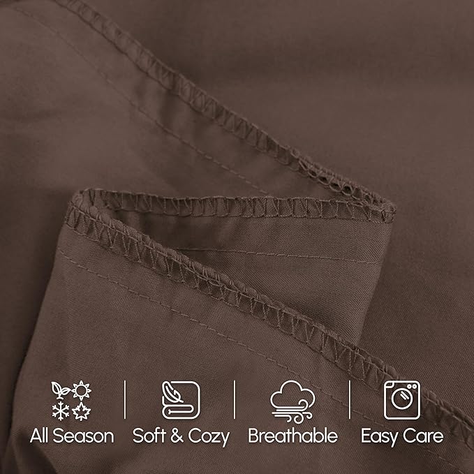 Elegant Comfort Luxury Ultra-Soft 1-Piece Body Pillowcase - 1500 Premium Hotel Quality Microfiber Double Brushed - Wrinkle Resistant, Body Pillowcase Size, Chocolate Brown