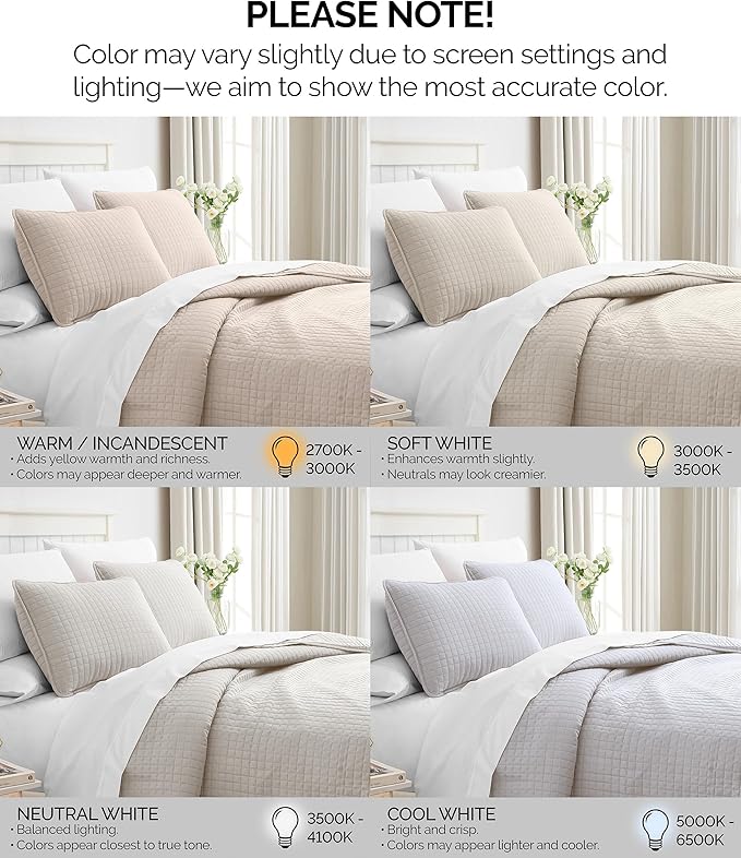 Southshore Fine Living, Inc. Full/Queen Quilt Bedding Set, Microfiber Quilts Queen Size, Coverlet, Stain & Pet Hair Resistant Bedding, Full Size Bedspread with 2 Pillow Shams, Natural Beige