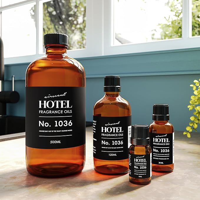 AirScent Hotel Diffuser Oil No. 1036 Inspired by The Las Vegas Venetian-Inspired Hotel Scent - 500 mL, 16.9 fl oz Bottle - Fragrance Oil for Ultrasonic and Waterless Diffusers and Crafting
