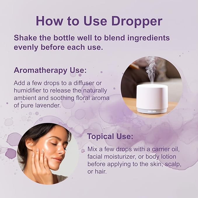 Micro Ingredients Pure Lavender Essential Oil, 8 fl oz | Premium Grade Liquid Drops | DIY for Natural Aromatherapy, Soap, Lotion, Diffuser, Candles, Body & Scalp Massages | Soothing Floral Aroma