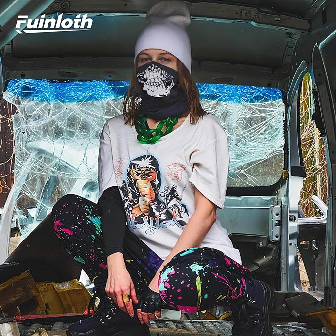 Fuinloth Balaclava Ski Mask, Motorcycle Summer Thin Cooling UV Protection Neck Gaiter for Men/Women