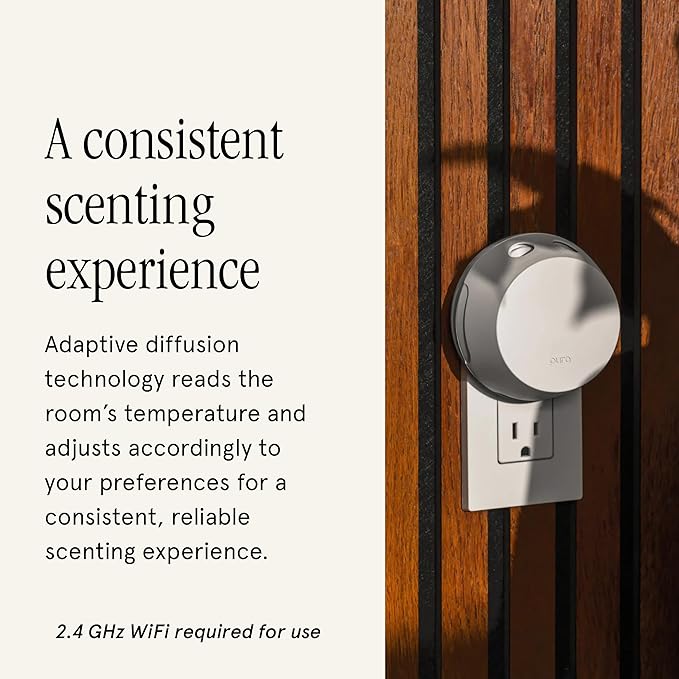Pura 4 Smart Fragrance Bundle - Pura V4 Diffuser with Fragrances - Wi-Fi Smart Device for Personalized Home Scenting Experience - Dual Scent Capability - Includes Lavender Fields