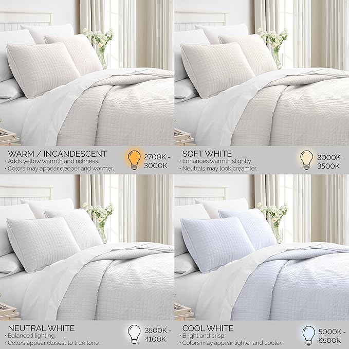 Southshore Fine Living, Inc. White Queen Quilt Bedding Set, Dual Fit Luxury Bedding Quilts, Queen Size Bedspread Coverlet, Full Size Quilted Coverlet Bed Spread w/Pillow Shams, White Quilts Full Size