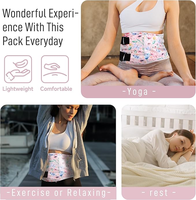 Langsprit Castor Oil Pack Wrap, Cotton Castor Oil Packs for Liver Detox，Butterfly L