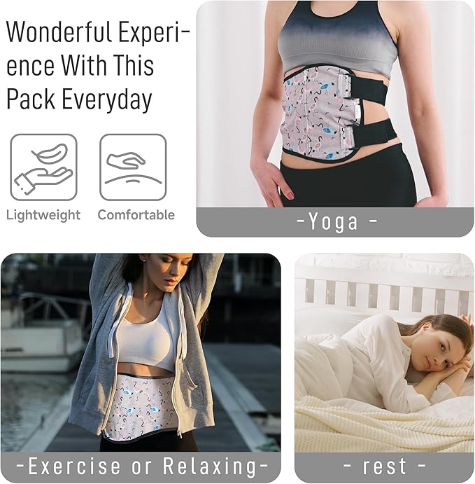 Langsprit Castor Oil Pack Castor Oil Pack Wrap, Castor Oil Packs for Liver Detox, Inflammation, Reusable Castor Oil Pack Compress Castor Oil Packs kit L