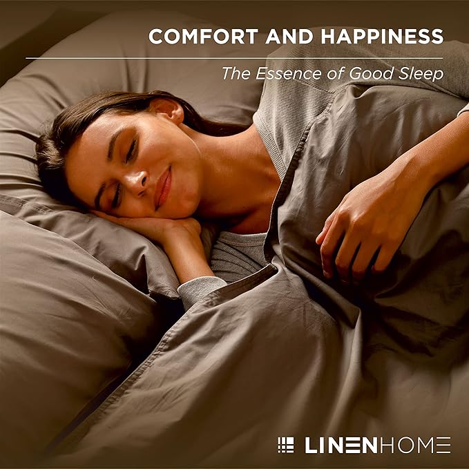 Linen Home 100% Cotton Percale Pillowcases Queen Size, Frosty Green, 2 Pieces of Pillow Case, Crisp and Cool Strong Bed Linen, 20 inches X 30 inches