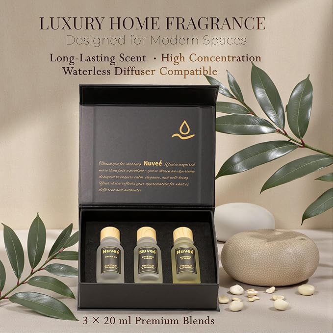 Hotel Collection Fragrance Oil Set - Inspired by Iconic Hotel Experiences - Luxury Oils for Waterless Diffusers, Long Lasting Home Fragrance - 3 x 20ml Gift Set