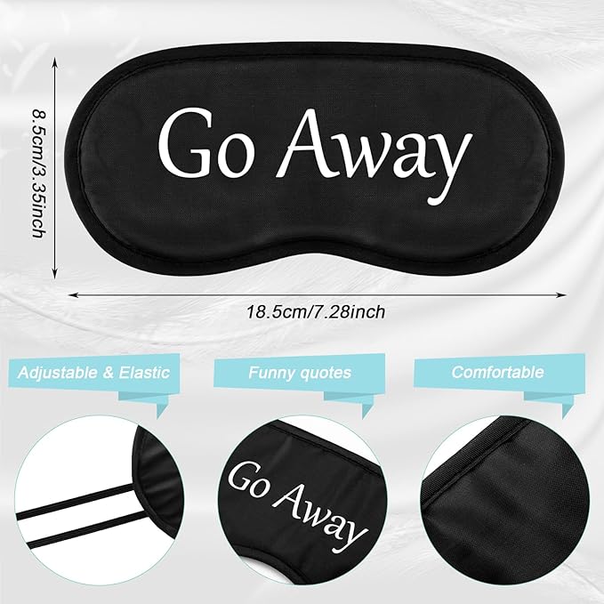 Ramede 60 Pieces Bulk Funny Sleep Mask Sleeping Mask with Adjustable Strap Blackout Silk Sleep Mask Soft Blindfold Eye Covers for Sleeping Full Night Mask for Women Men Travel Nap Meditation