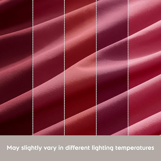 Nestl Extra Deep Cal King Sheet Set - 6 Piece Breathable & Cooling Sheets - Hotel Luxury Bedding Set w/18-24 Inch Deep Pockets - Easy & Secure Fit - Super Soft, Wrinkle Free & Comfy - Burgundy Red