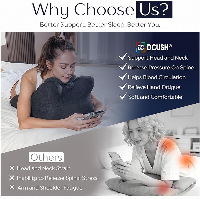 Couples Intimacy Contoured Memory Foam Pillow with Removable Headrest, Wedge Pillows, Massages, Reading, Relaxing & Leg Elevation, Removable Washable Cover, Anti-Slip Base