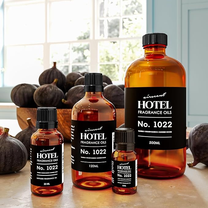 AirScent Hotel Diffuser Oil No. 1022 - Tangelo Golden Bamboo Sundried Woods - Hotel Scent Dupe - Premium Fragrance Oil for Ultrasonic and Waterless Diffusers and Crafting - 30 mL, 1 fl oz Glass Bottle