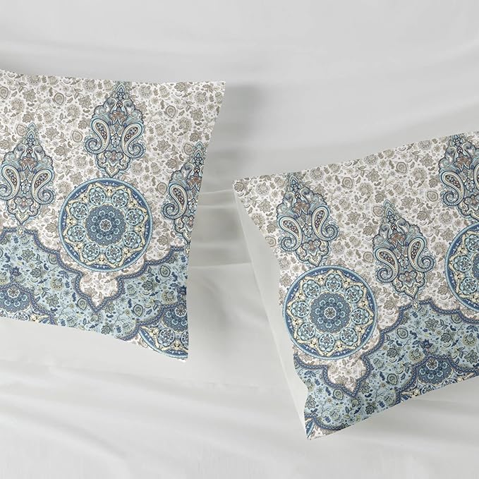 YIYEA King Size Pillow Cases Set of 2, Ultra Soft Double Brushed Microfiber Pillowcases King, Boho Bed Pillow Covers, Fade Resistant, Easy Slip-On (20"x36")
